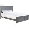 Atlantic Furniture Atlantic Furniture AR8646039 Madison Queen Traditional Bed with Matching Foot Board - Grey AR8646039